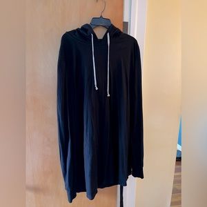 Rick Owens Drkshdw Black Pullover Hoodie